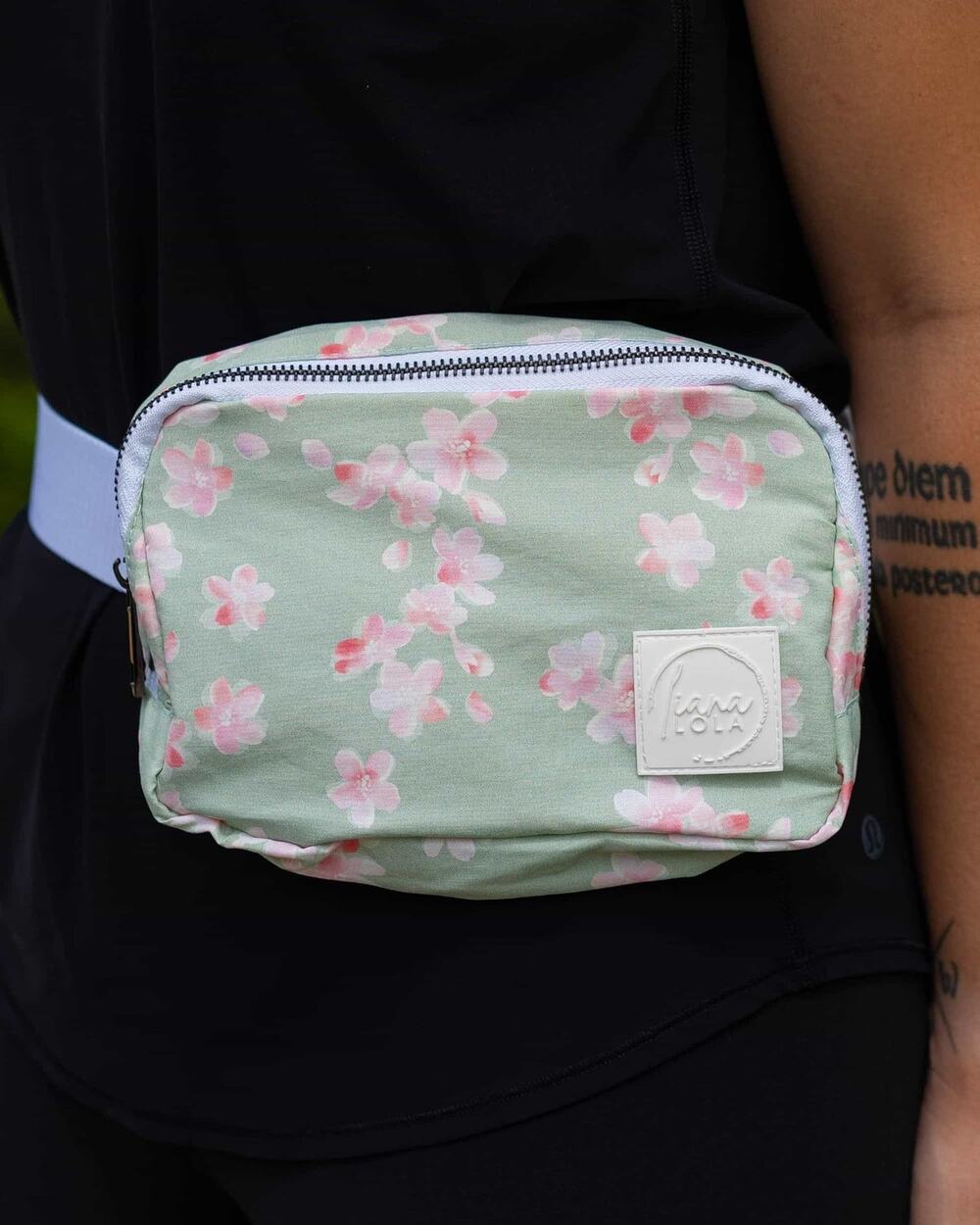 Liana Lola Sling Belt Bag Fanny Pack Watercolor Sakura Green Hawaii Exclusive